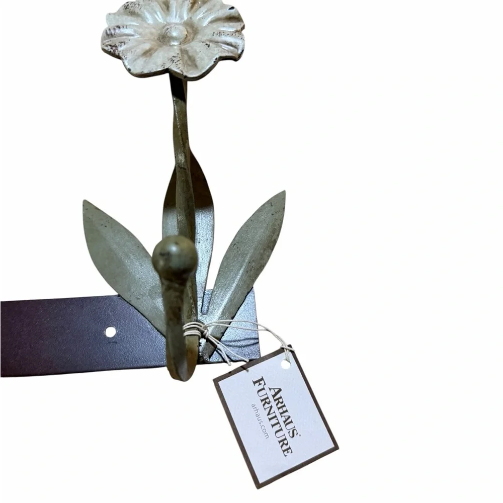 Floral Wall Hook Decor - Orange, Cream, Green
